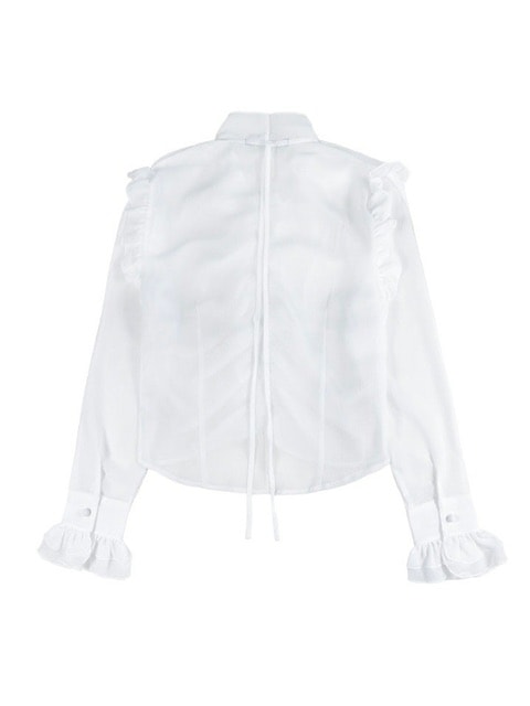 【HOLY NUMBER 7】lace ruffle strap blouse