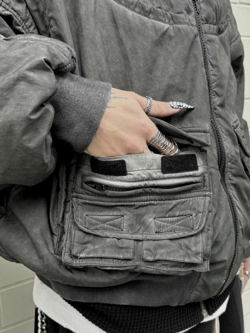 受注制【Never mind the XU】washed ma-1