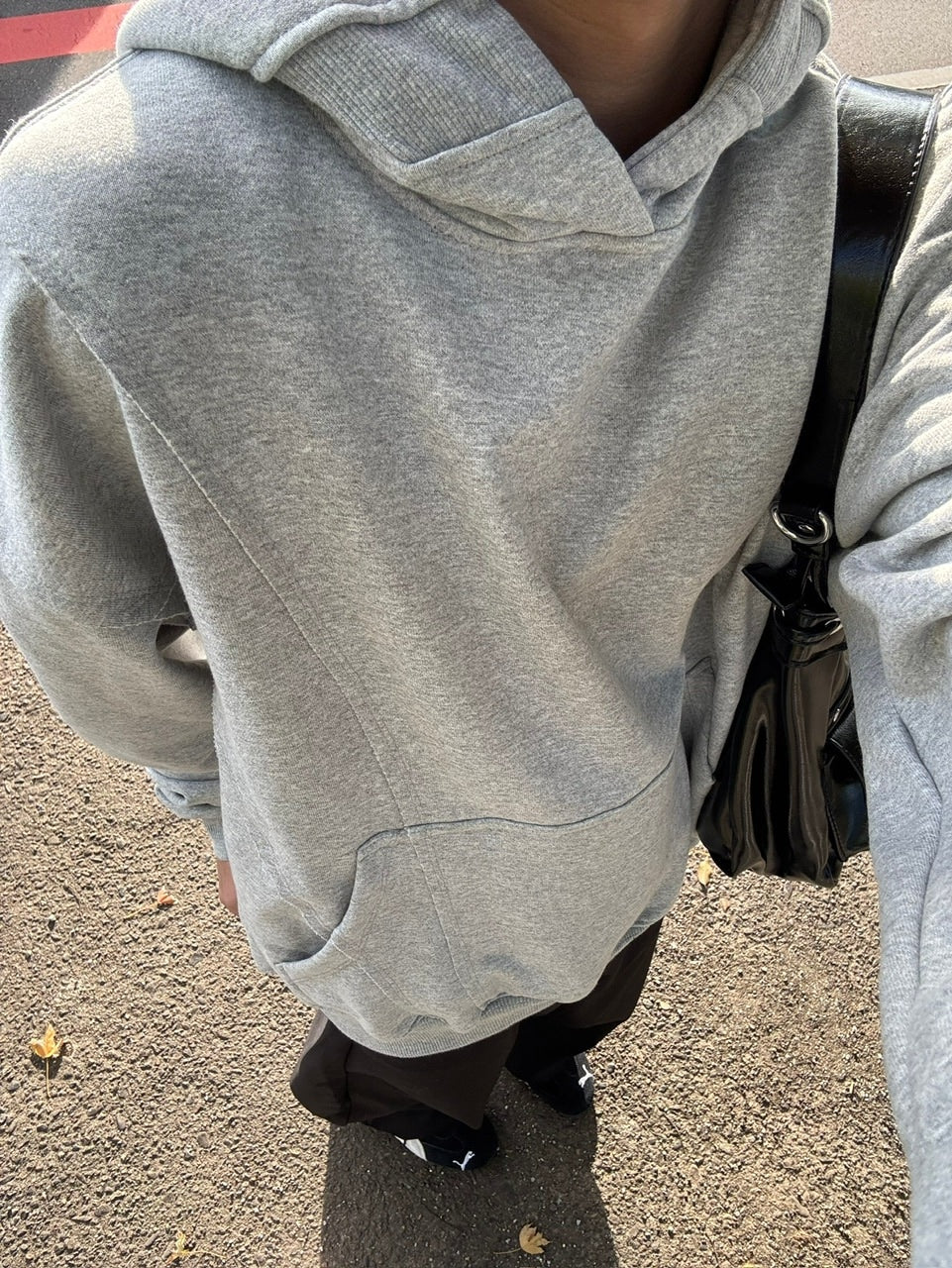 国際配送【RENOL】design cropped hoodie (2color)