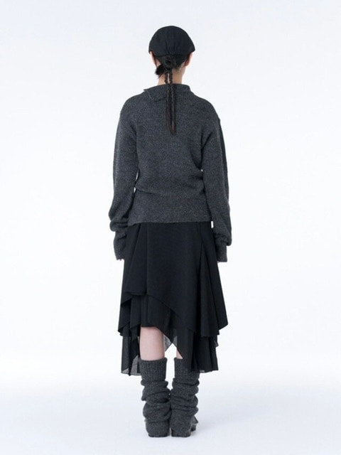 【Miseki seoul】Button knit leg warmer