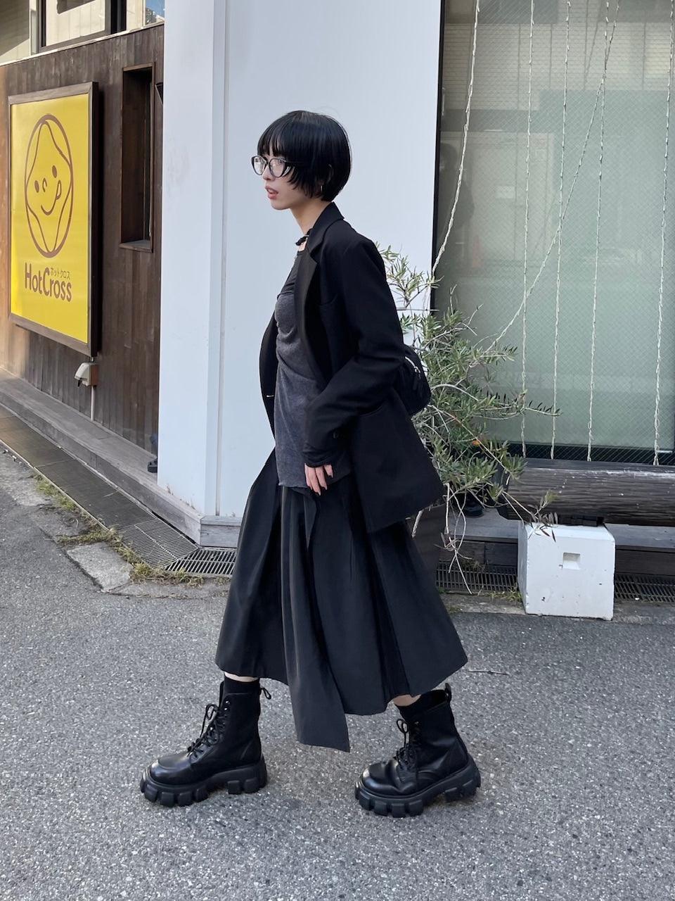 受注制【oaks】studs design pleats midi skirt