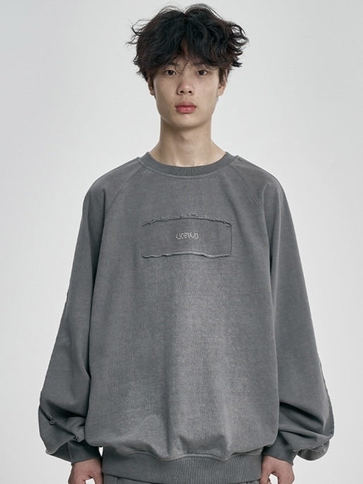 【AJOBYAJO】Raw Edge Batwing Sweatshirt