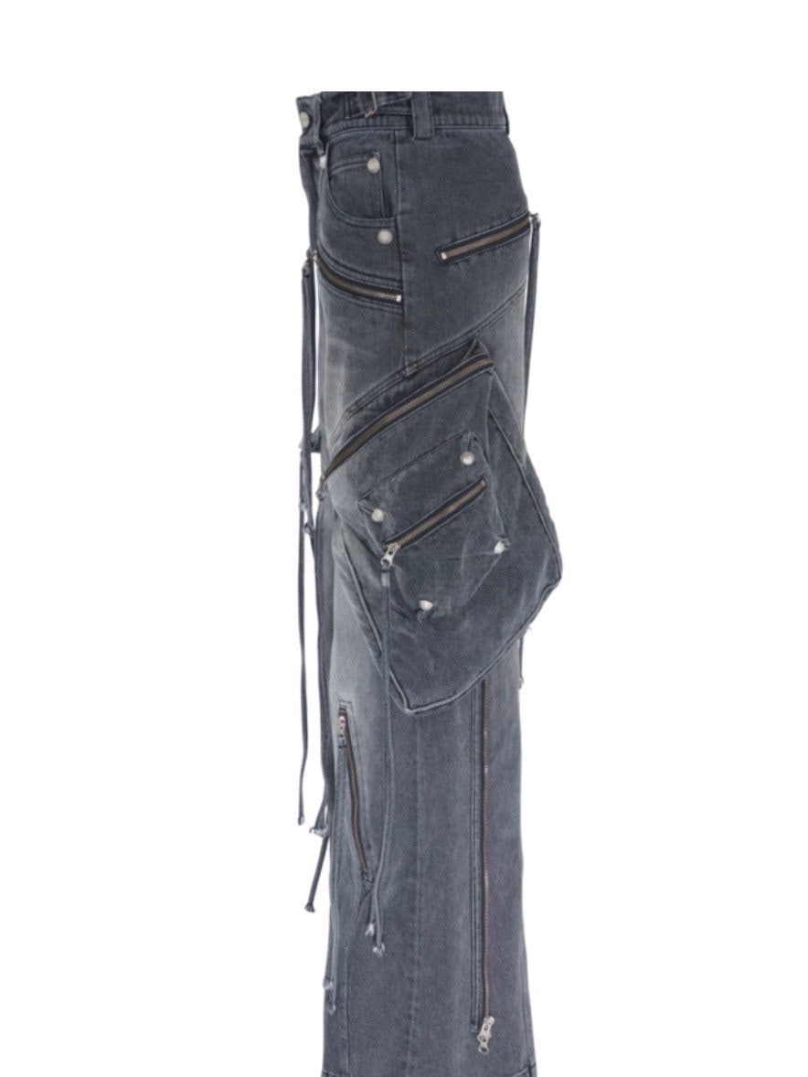 【SURGERY】oblique cargo jeans / 【サージェリー】カーゴデニムパンツ