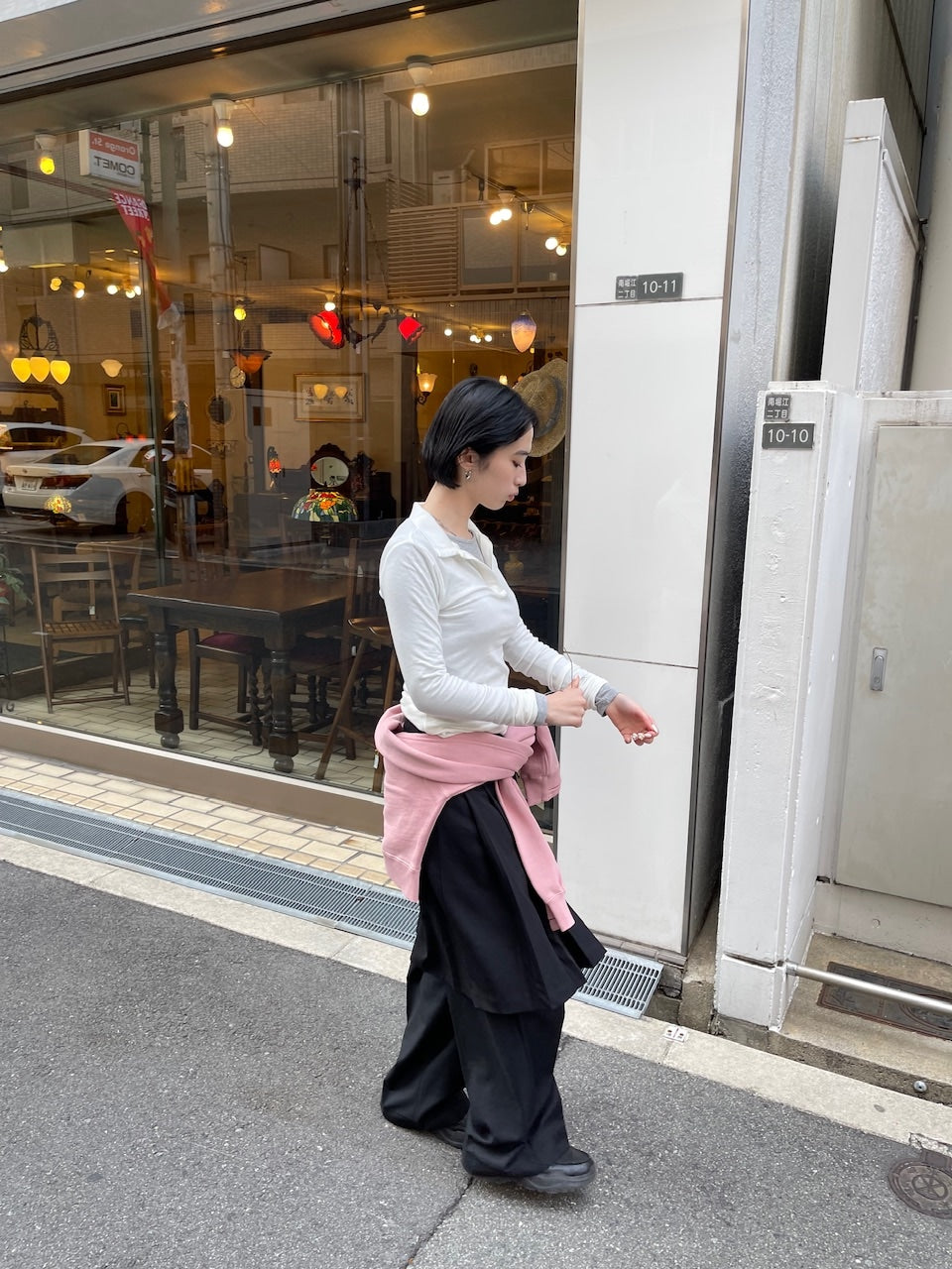 受注制【oaks】polo slim long sleeve (3color)