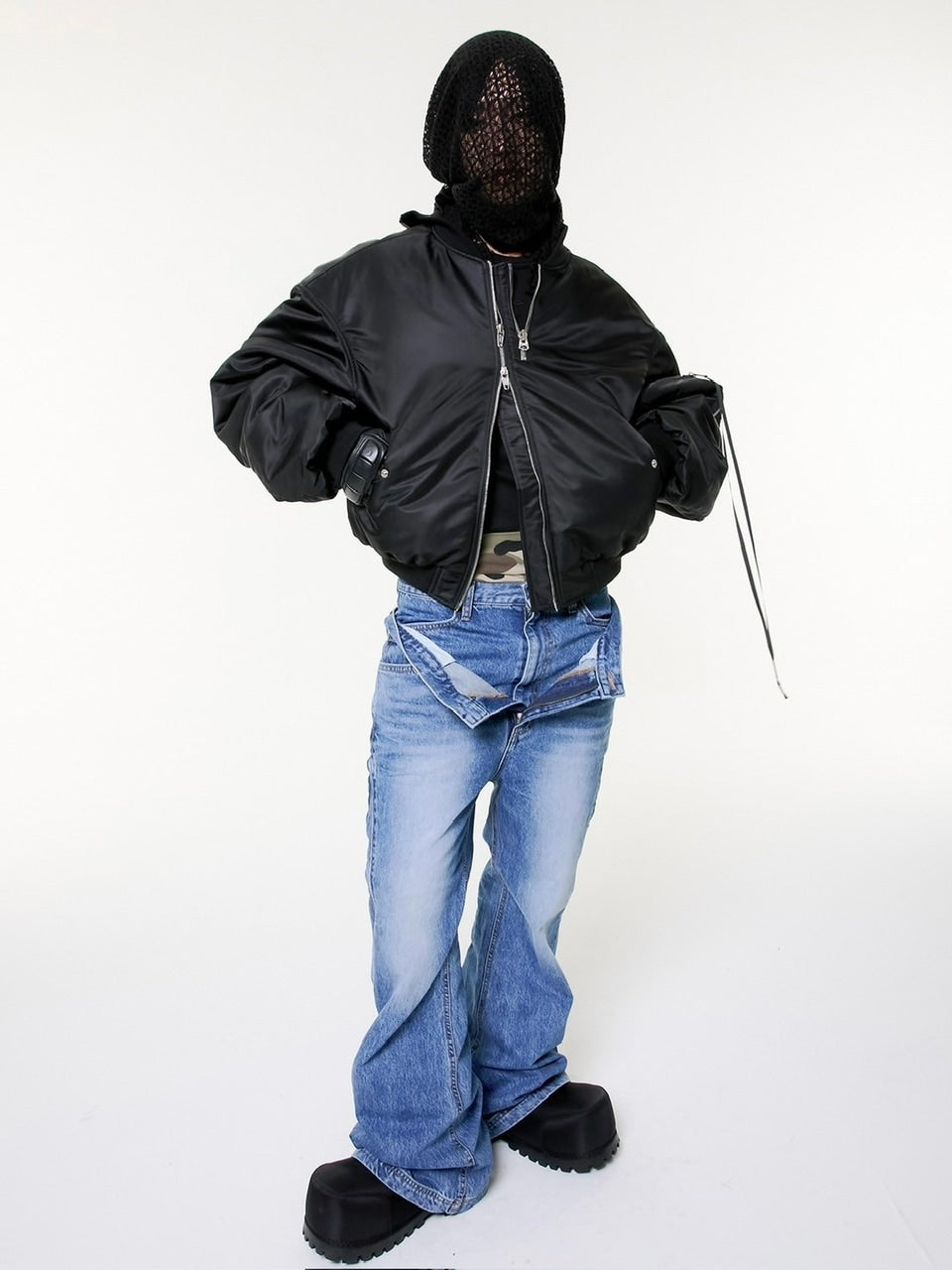 【ANOTHERYOUTH】double waist jeans