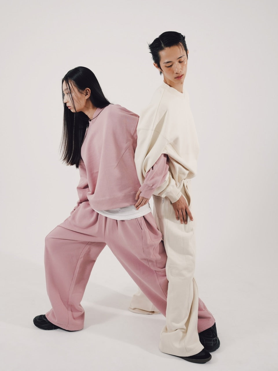 【CS】2tuck sweat pants (pink)