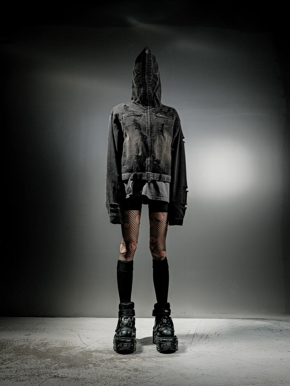 【DIG YOUR OWN GRAVE】DENIM HOOD JKT / 【ディグユアオウングレイブ】フード長袖デニムジャケット