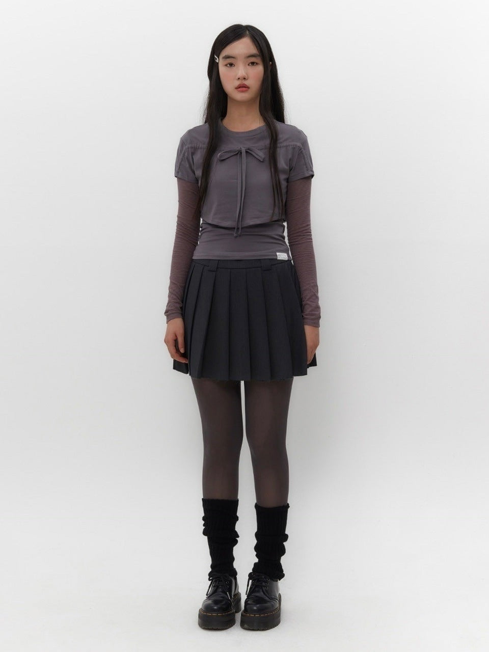 【TUOMIO】STRIPE LAYERED STRAPPY TOP