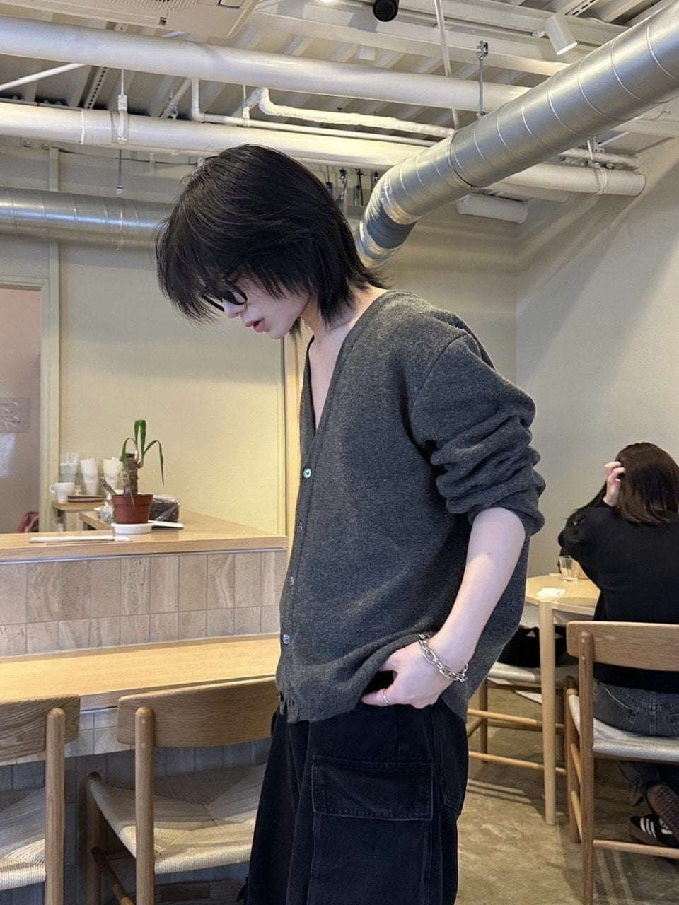 【LUV CODE】simple knit cardigan (4color)