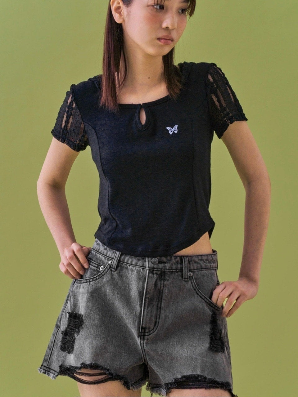 【FANCY CLUB】VINTAGE DENIM SHORTS / 【ファンシークラブ】ビンテージデニムショートパンツ