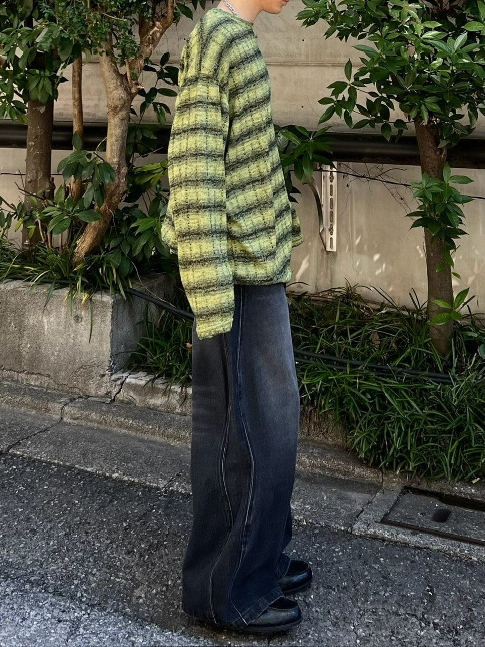 【Chikashitsu +】gradation border knit (5color) / 【チカシツプラス】グラデーションボーダー長袖ニット