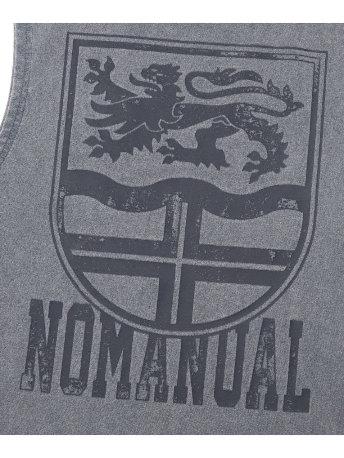 【NOMANUAL】EMBLEM WASHED SLEEVELESS TEE