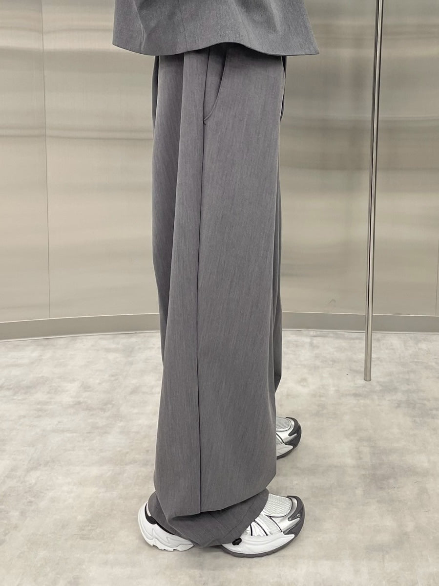 受注制【nmtc +】pin tuck wide slacks (2color)
