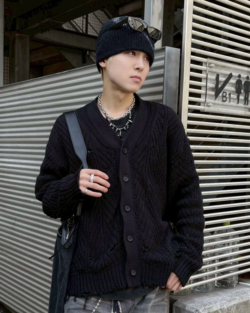 受注制【nmtc +】wash knit cardigan (2color)
