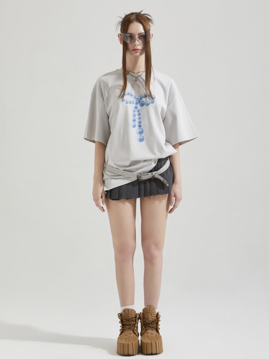 【GATELESS】MICRO MINI PLEATS SKIRT PANTS