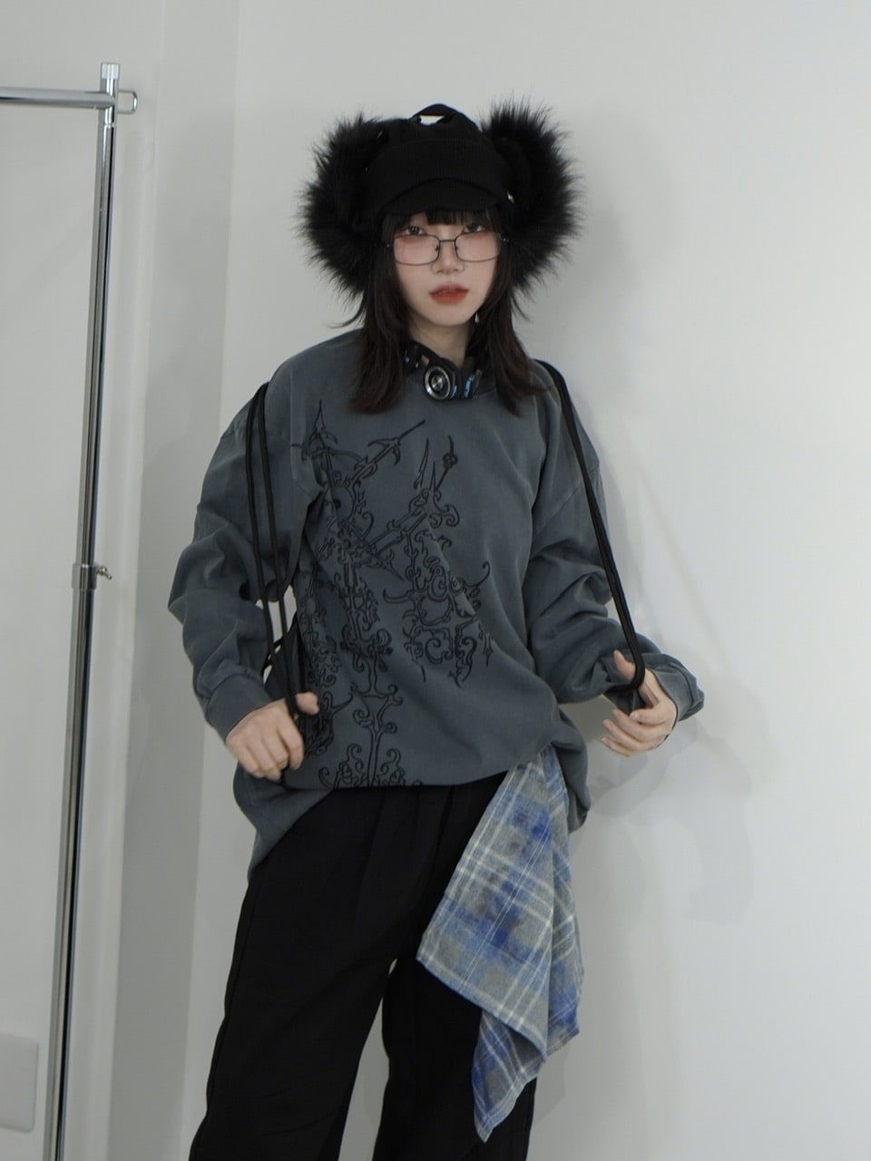 国際配送【Nerd out XU】Chaos design long sleeve (2color)