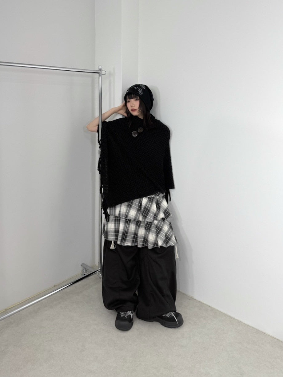 国際配送【Nerd out XU】high neck poncho (2color)