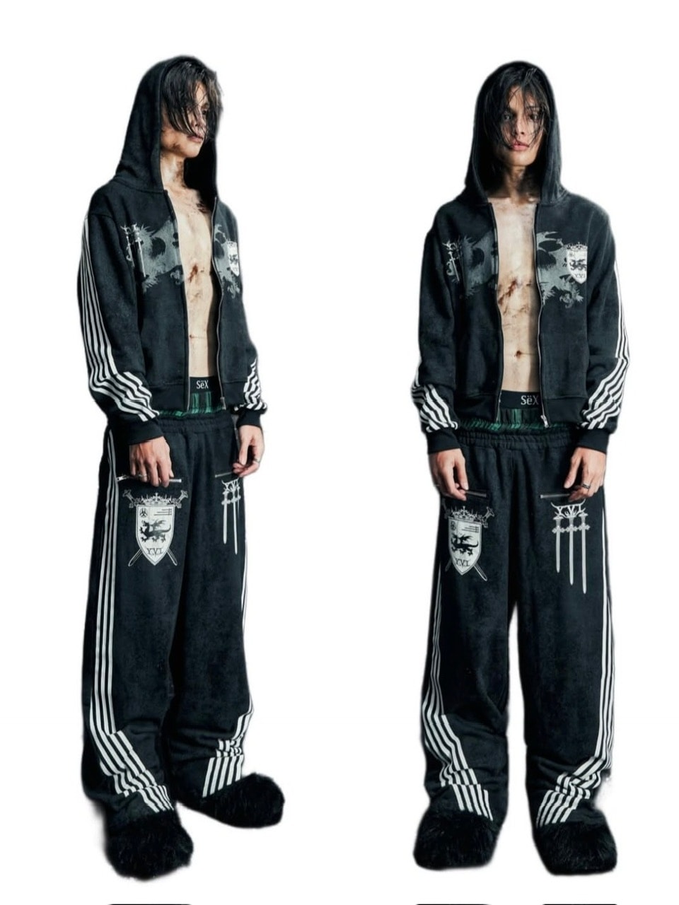 Cozy world Wide】ROYAL KNIGHT CLUB WAXED - SWEATPANTS – PRESSING