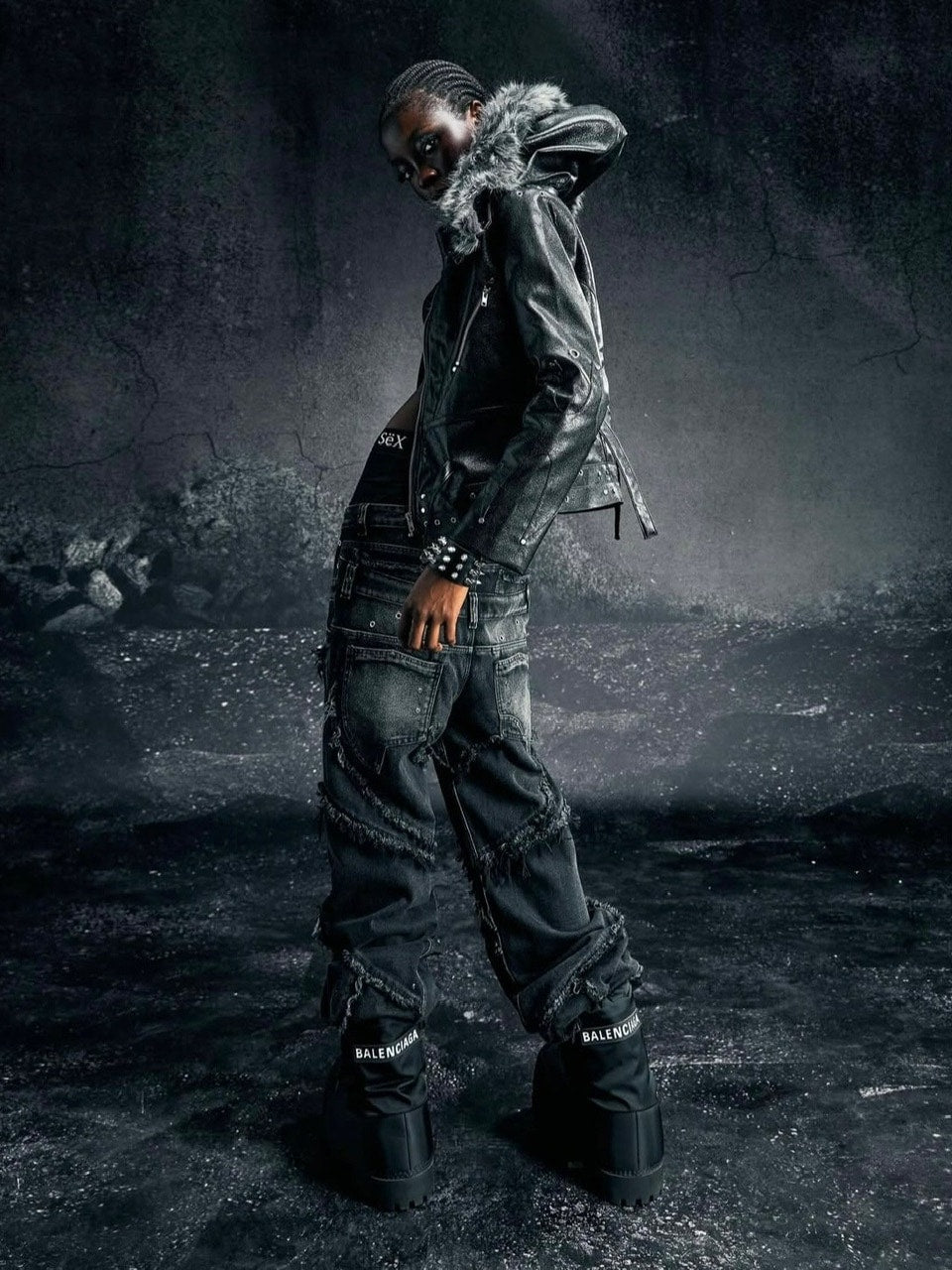 【Cozy world Wide】00 KNIGHT CLUB BAGGY FLARE JEANS