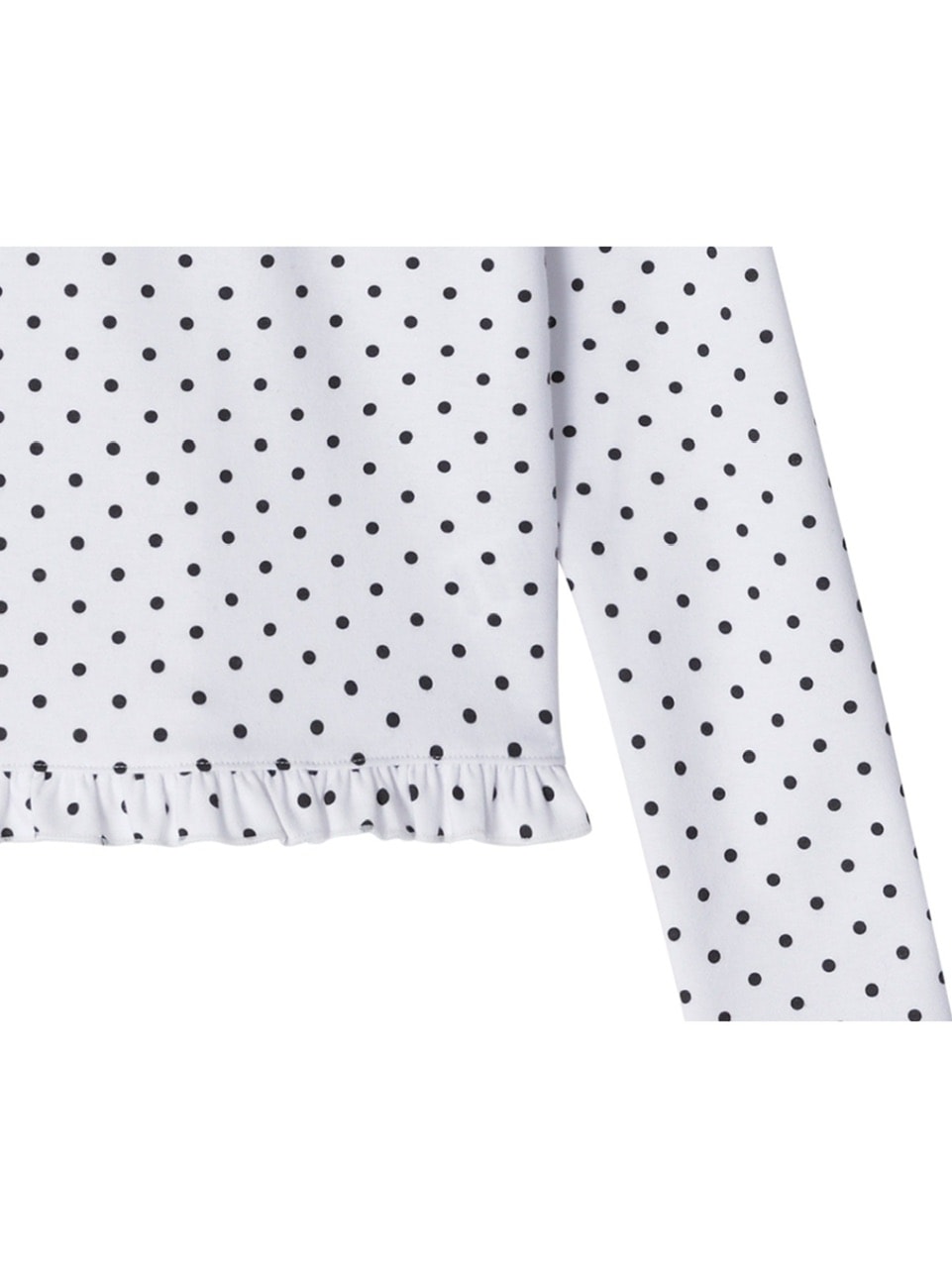 【CRANK】DOT FRILL HOODIE / 【クランク】ドットフリルフード付き長袖Tシャツ