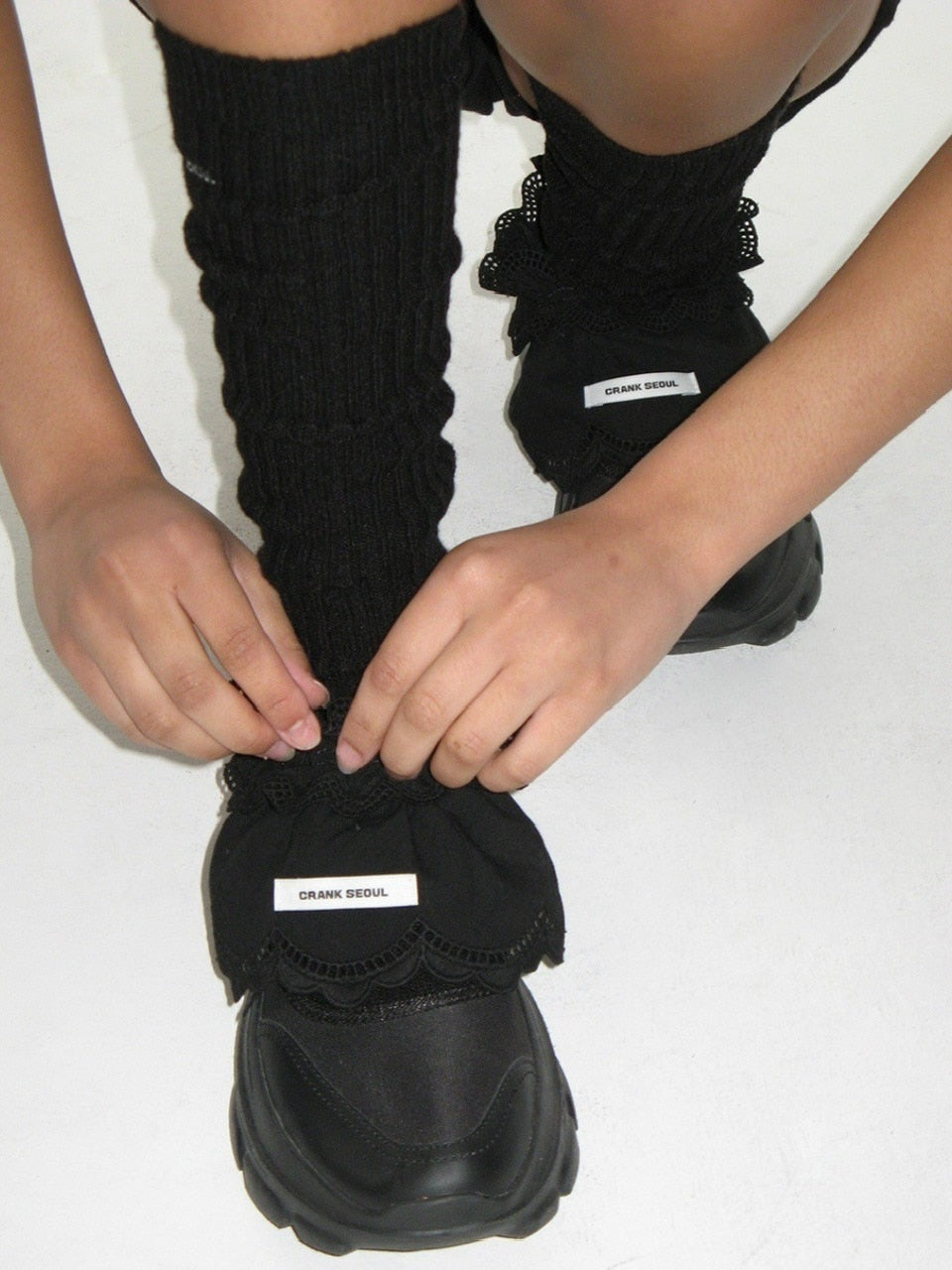 【CRANK】COTTON FRILL SHOE COVER