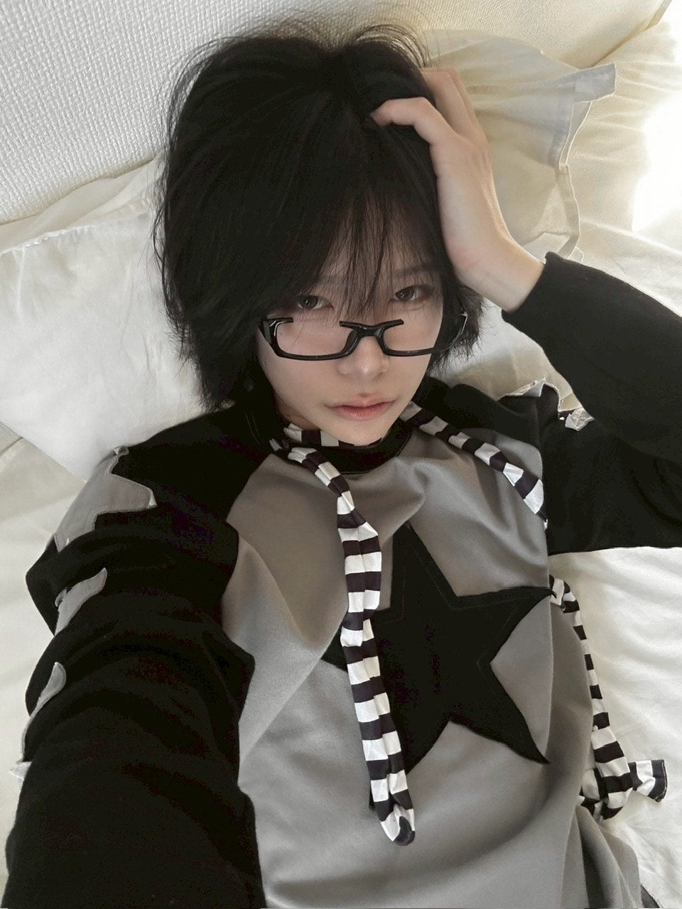 【LUV CODE】star raglan long sleeve tee