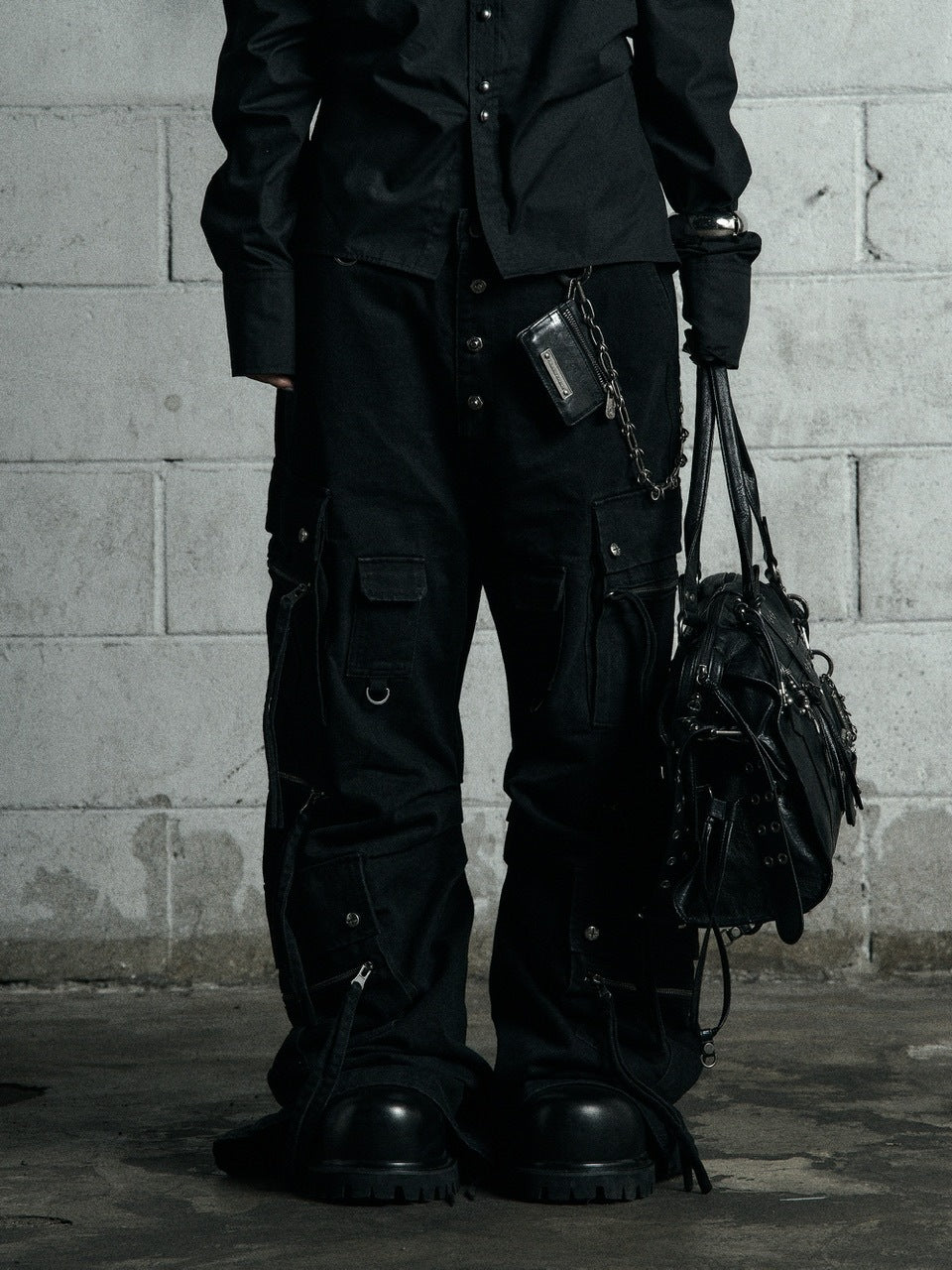 【Rosen Kreuz】CURVE FIT LONG CARGO PANTS