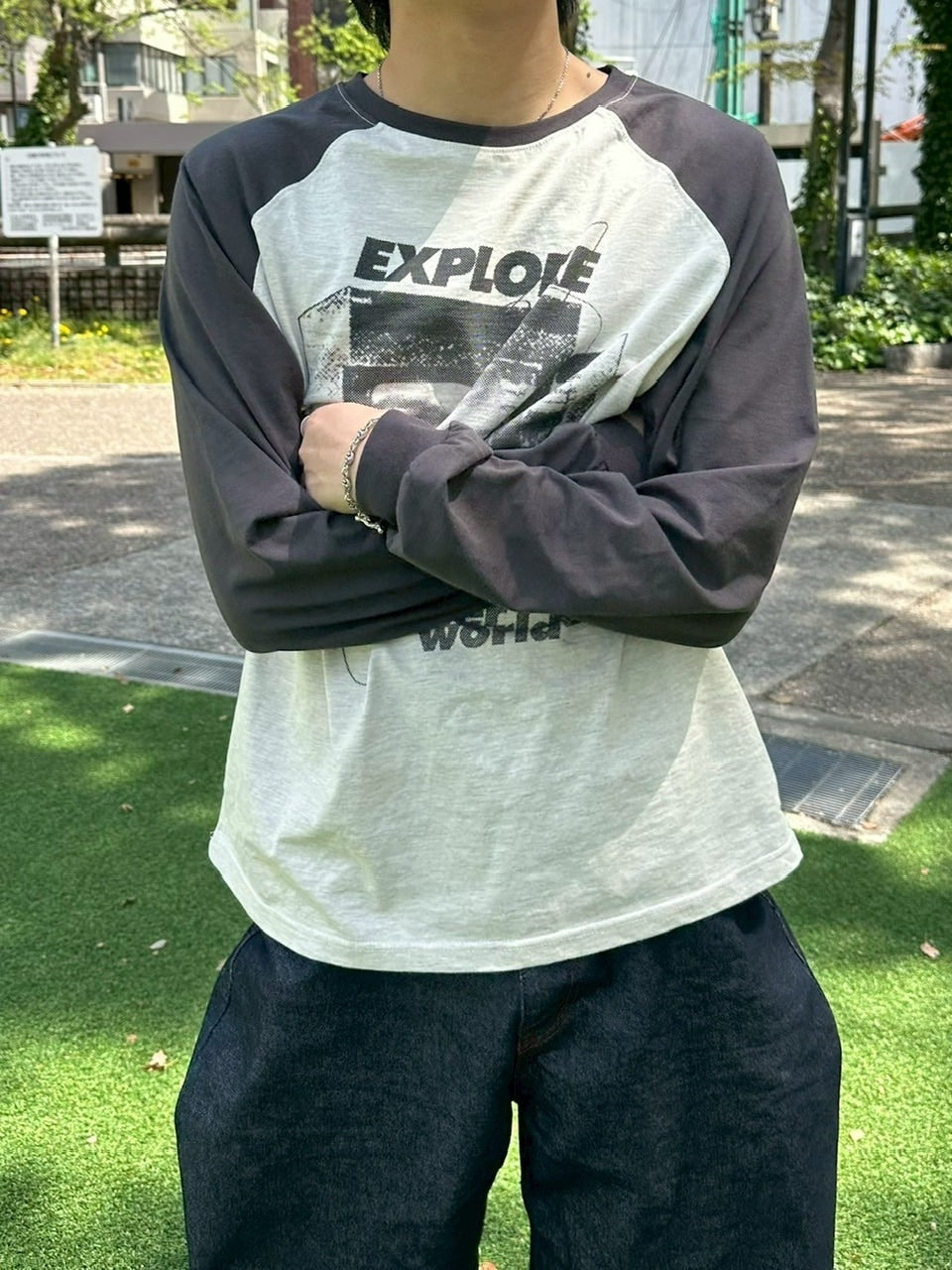 受注制【youll】explore raglan long sleeve tee