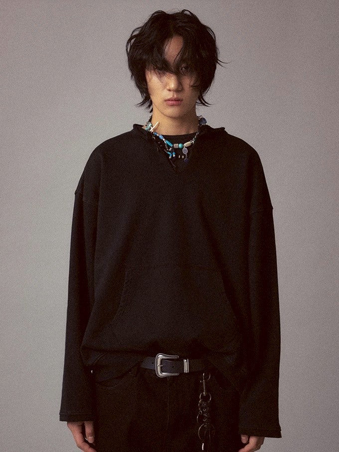 【Cord】Round Cut Vent Crew-neck