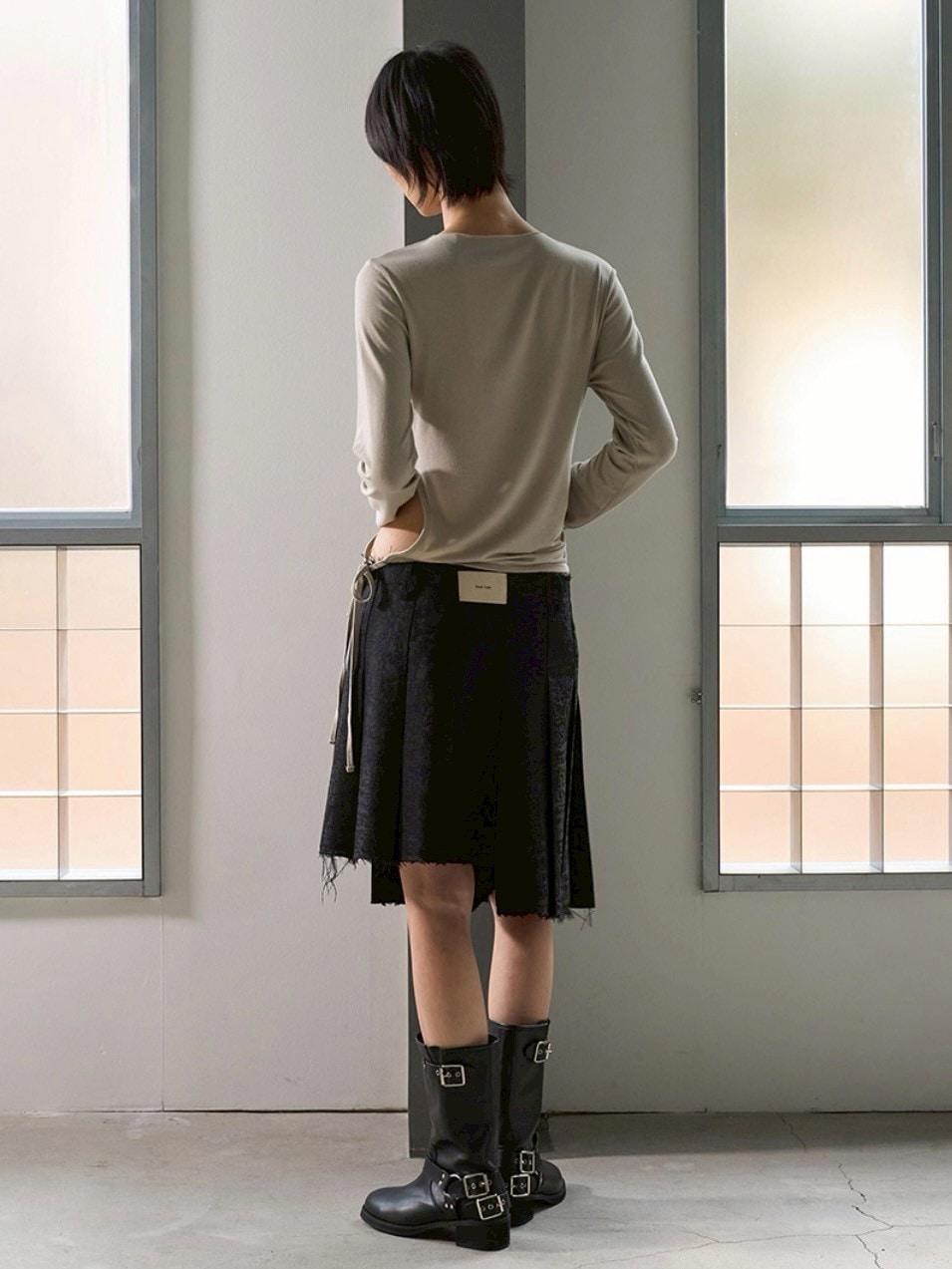 【ROCK CAKE】Jacquard Pleated Skirt