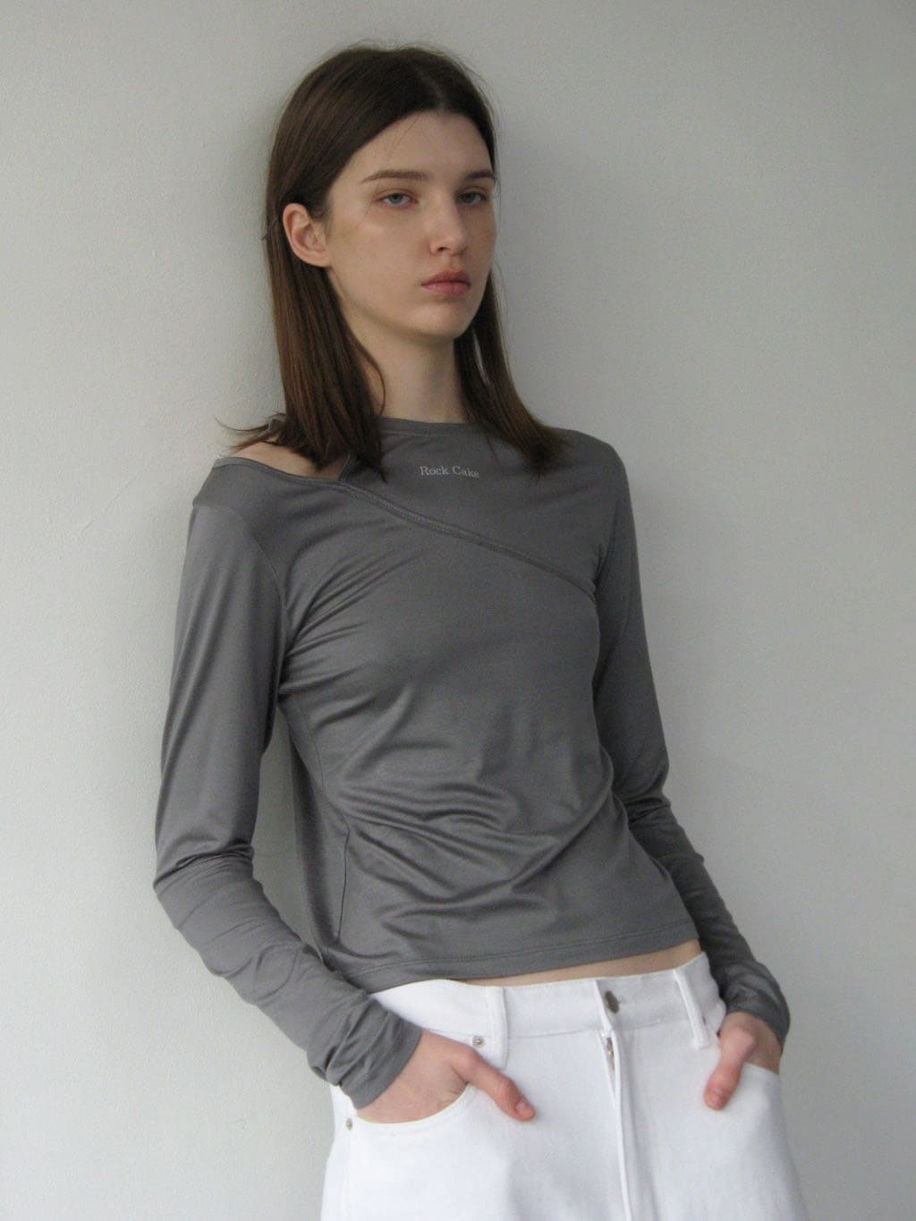 【ROCK CAKE】One Shoulder Layered Top