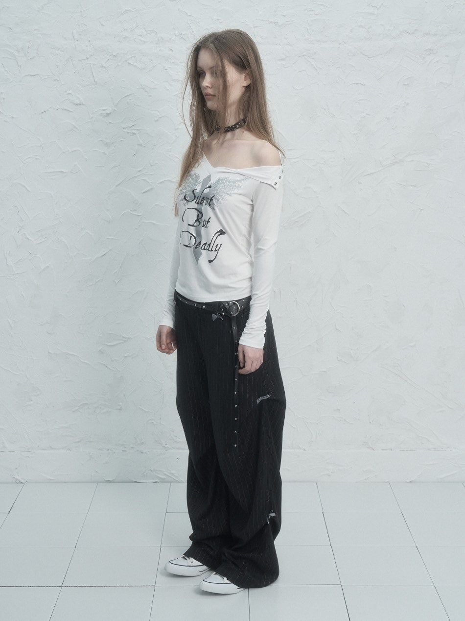 【SETUP‐EXE】V-NECK CROSS TOP