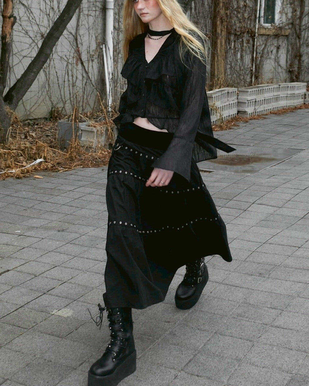 【NOT KNOWING】Bohem Chiffon Blouse