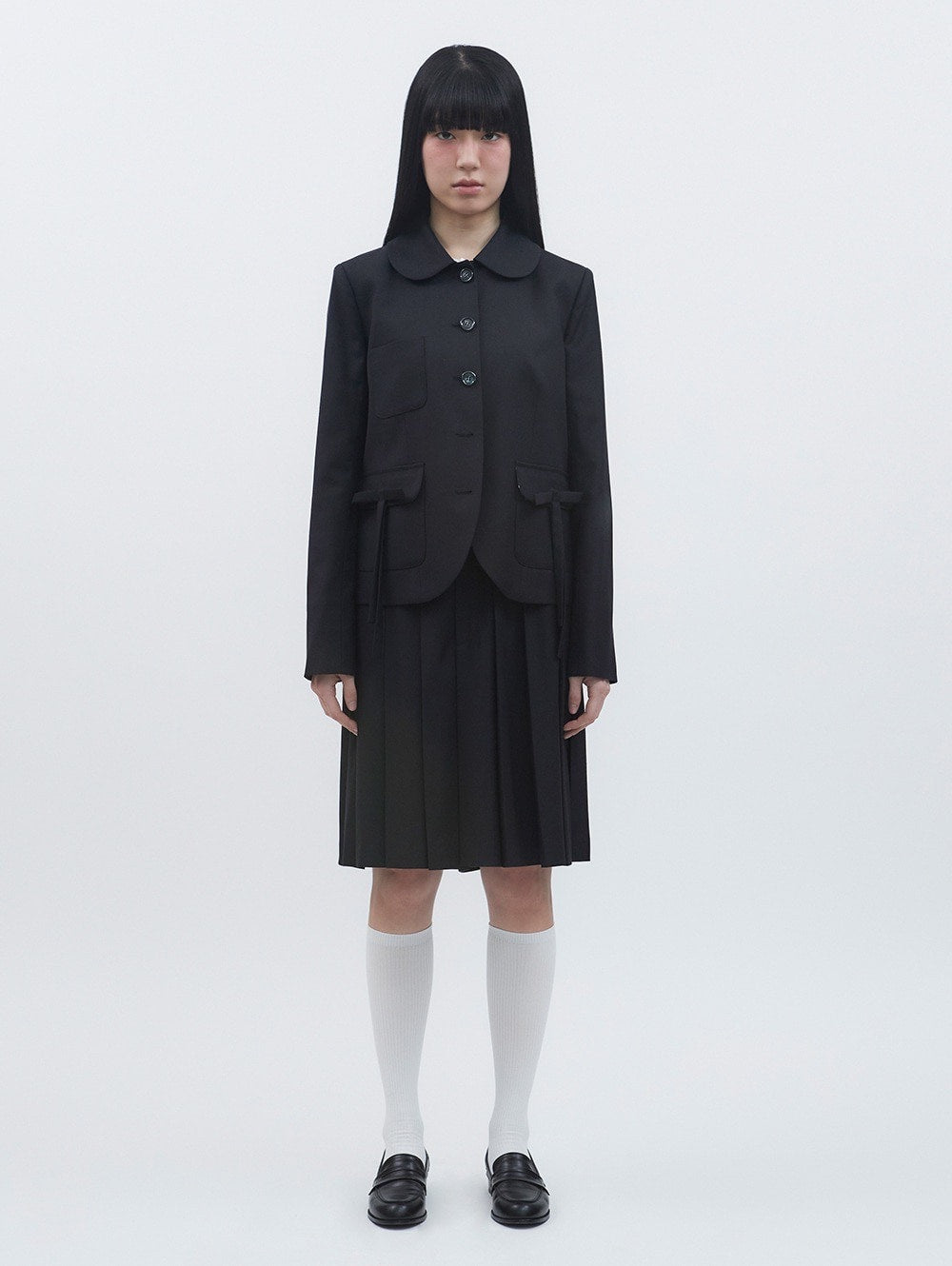 【TUOMIO】MIDI PLEATS RIBBON CULOTTES