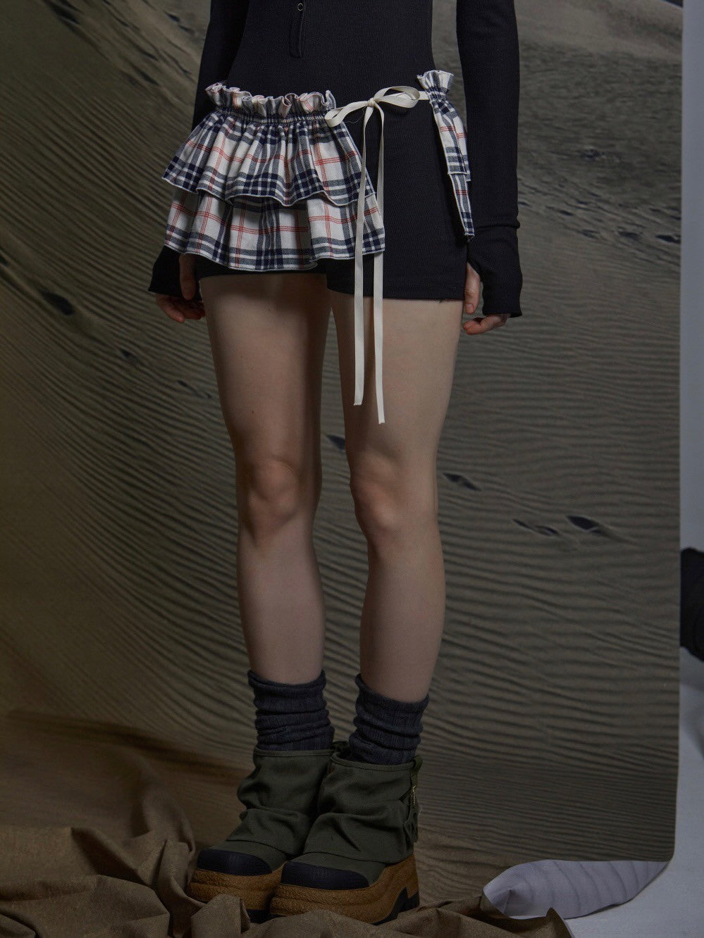 【GATELESS】PLEATS SKIRT BELT