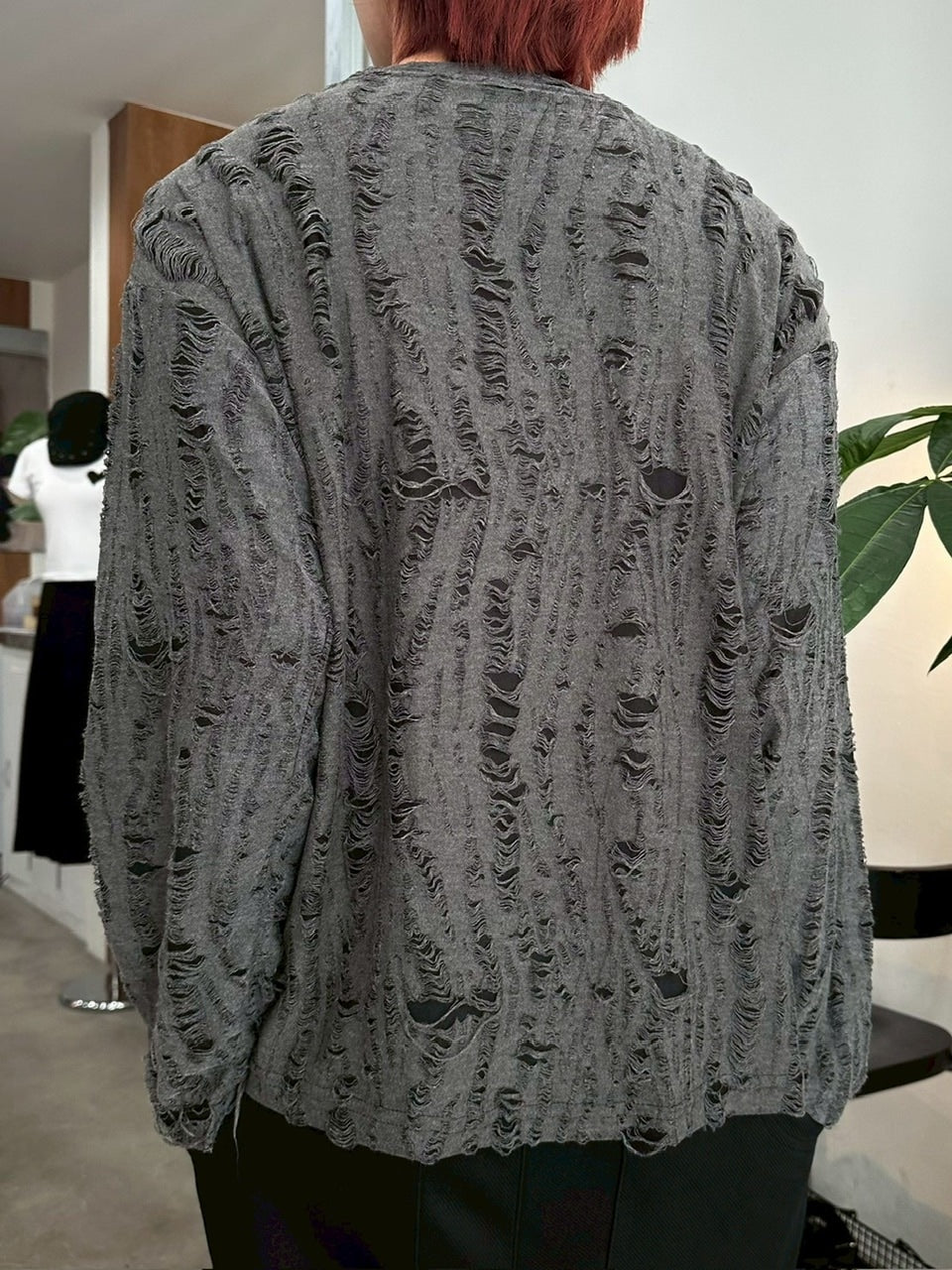 国際配送【LUV CODE】damage long sleeve tee (3color)