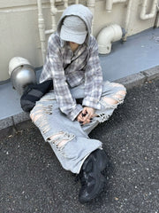 【nmtc +】damage sweat pants (2color)