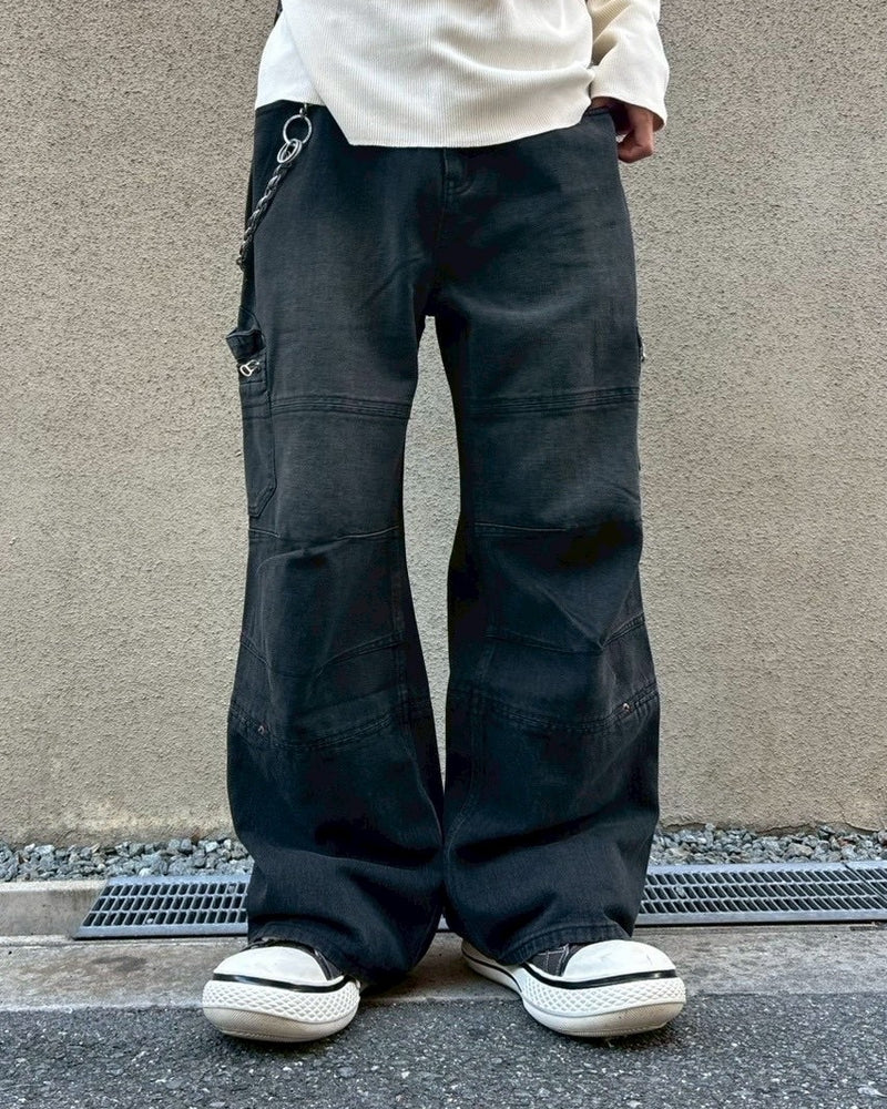 大阪店WEB限定受注制【Chikashitsu +】straight fit carpenter denim pants