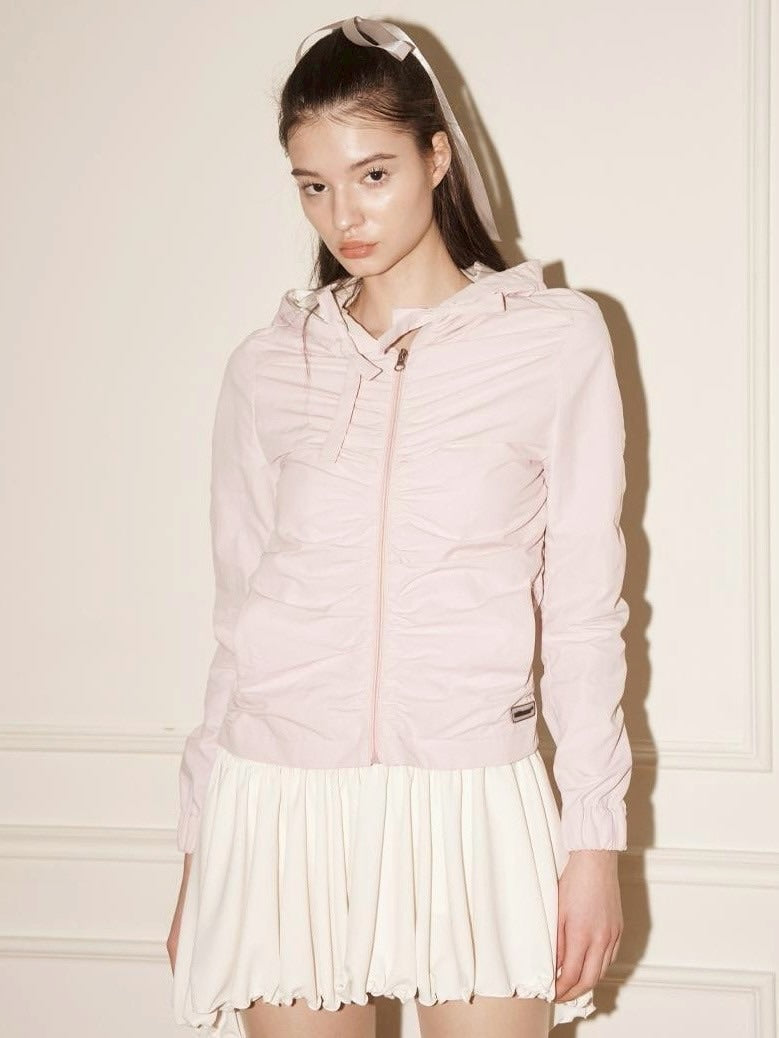 【ODDONEOUT】SHIRRING HOODIE JUMPER / 【オッドワンアウト】シャーリングフードジャンパー