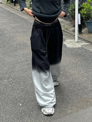 受注制【Chikashitsu +】gradation drawstring sweat pants / 【チカシツプラス】グラデーションドローコードスウェットパンツ