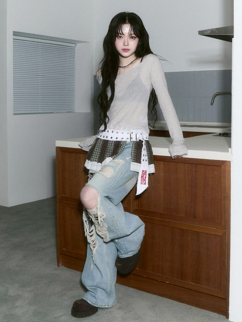 【CHERRYQUIRI】pleats layered belt / 【チェリーキュリー】プリーツレイヤードベルト