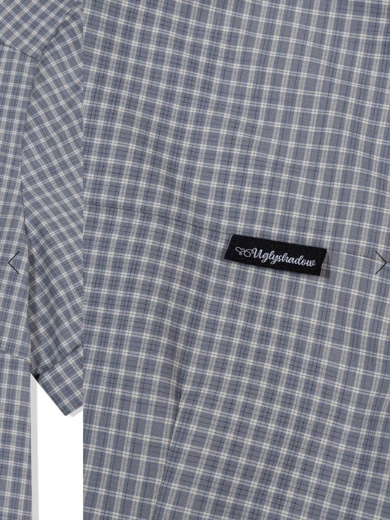 【Uglyshadow】CHECK RIBBON SHIRTS