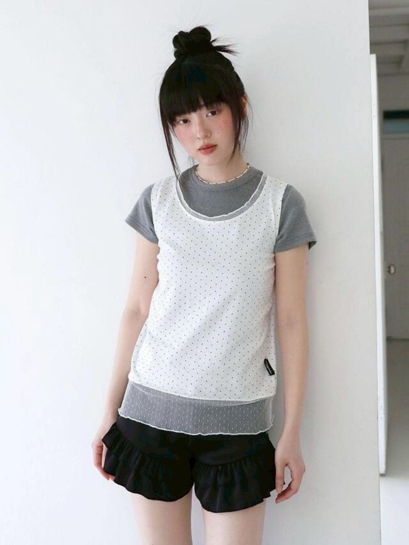 【Uglyshadow】SATIN RUFFLE PANTS