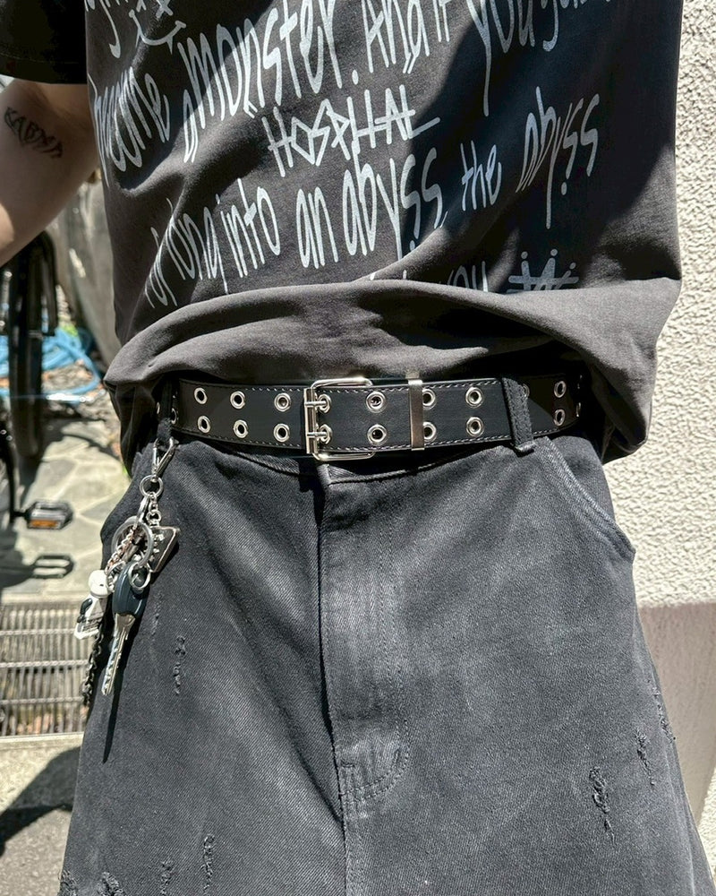受注制【Chikashitsu +】eyelet belt (4color)