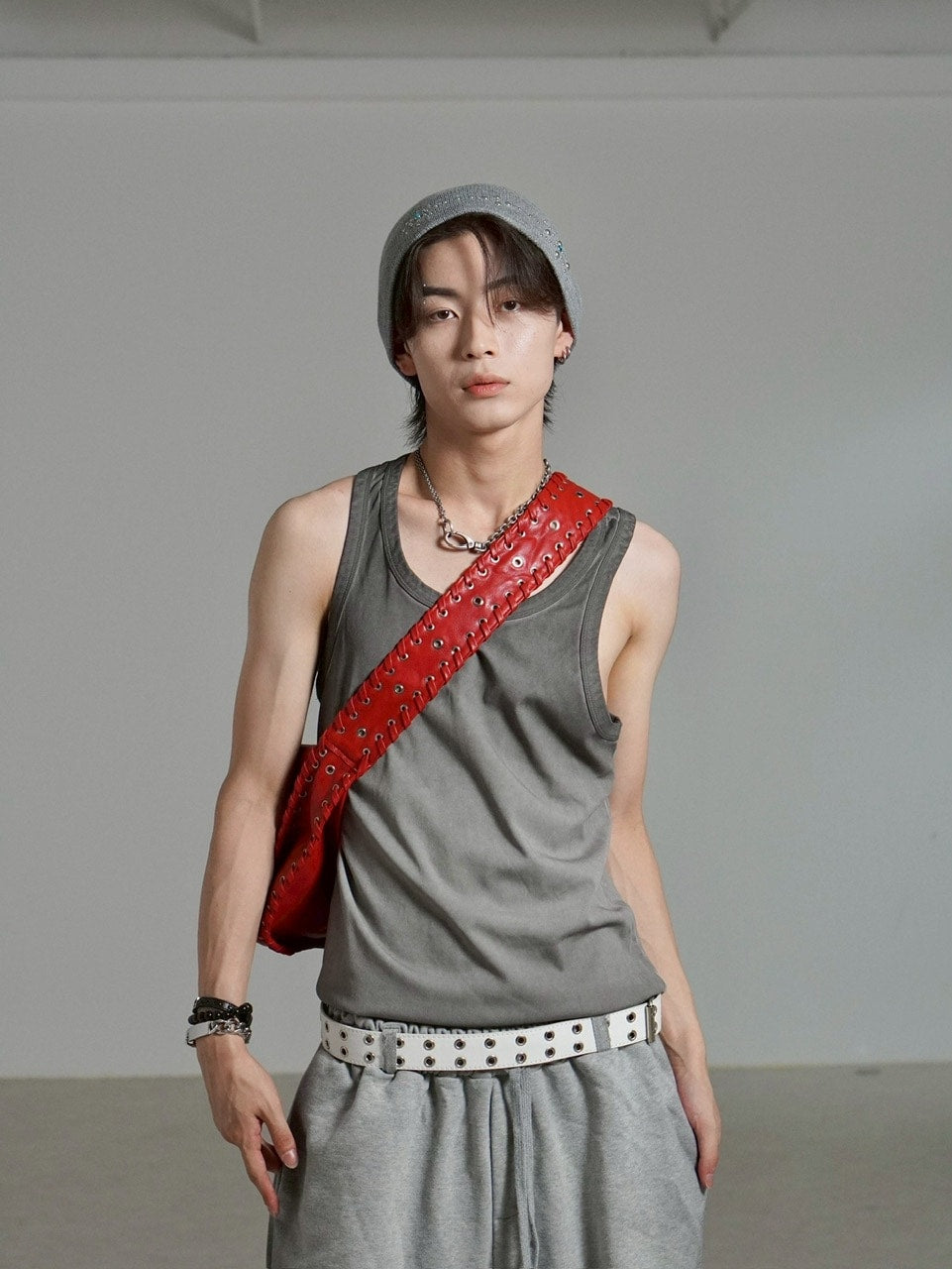 受注制【Chikashitsu +】mulch studs beanie (3color) / 【チカシツプラス】マルチスタッズニット帽子