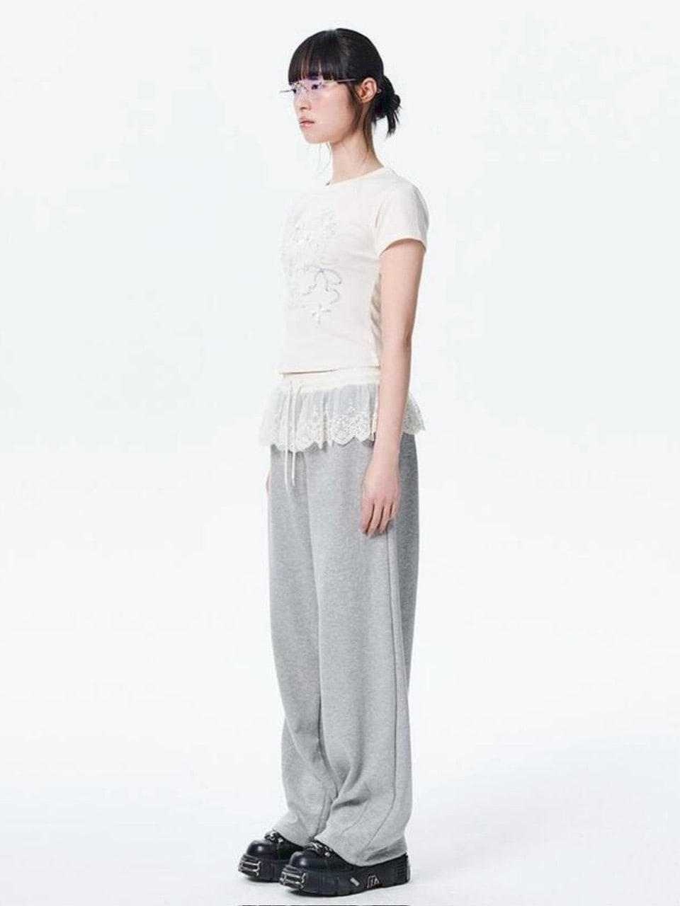 【runningHIGH】RIBBON CAT H/S TEE / 【ランニングハイ】リボンキャットプリント半袖Tシャツ