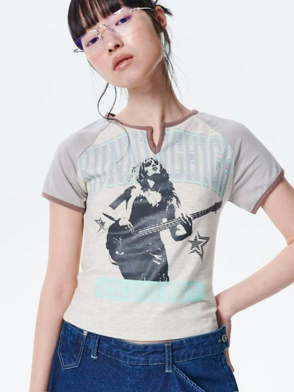 【runningHIGH】VARSITY LOGO H/S TEE