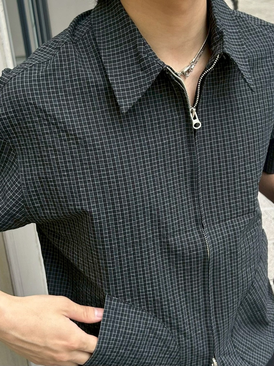 受注制【youll】cropped check shirt jacket (3color)