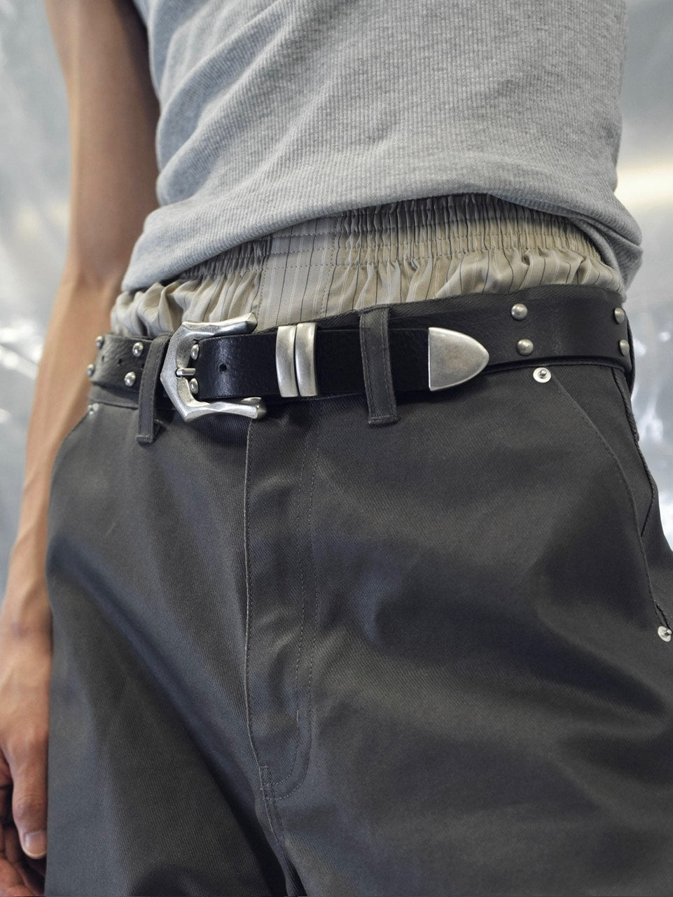 CS】STUDS LEATHER BELT – PRESSING WEB SHOP
