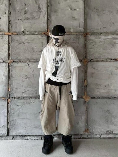 【roaringrad】ZIPPER SAGGING BERMUDA PANTS